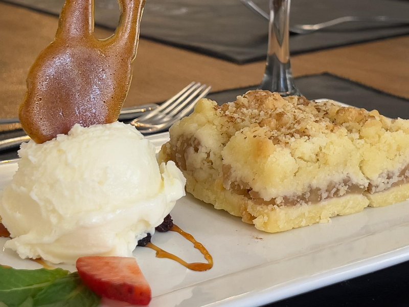 Crumble tibio de Manzana